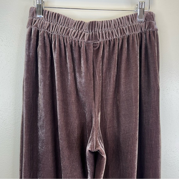a new day 6 Velvet Wide Leg Pants in Dusty Purple Mauve/Brown Pockets Elastic - Picture 15 of 16